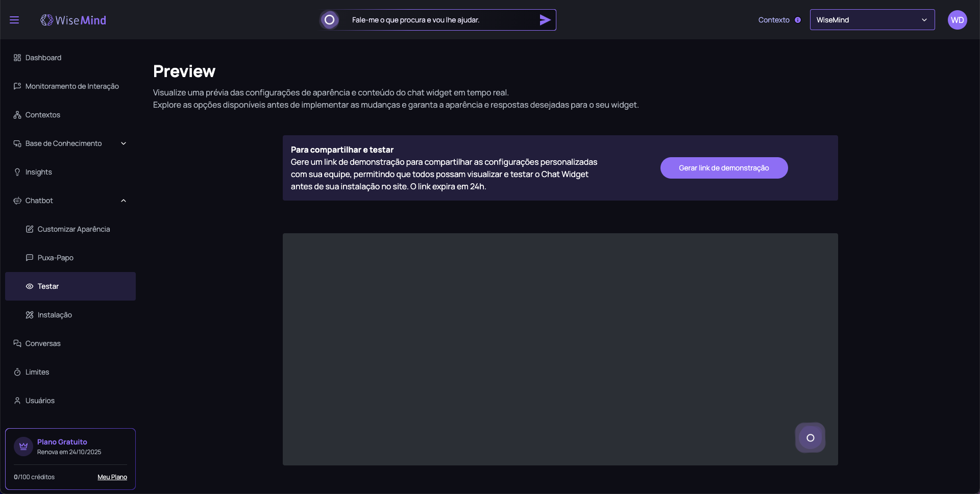 Chatbot Teste